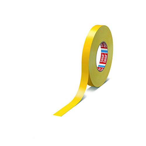 tesa band 4651 Premium leistungsstarkes Gewebeband versch. Breiten und Farben (15 mm x 50 m, gelb) von tesa