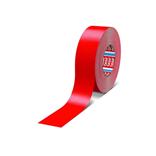tesa band 4651 Premium leistungsstarkes Gewebeband versch. Breiten und Farben (30 mm x 50 m, rot) von tesa