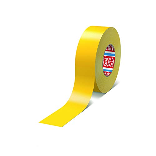 tesa band 4651 Premium leistungsstarkes Gewebeband versch. Breiten und Farben (50 mm x 50 m, gelb) von tesa