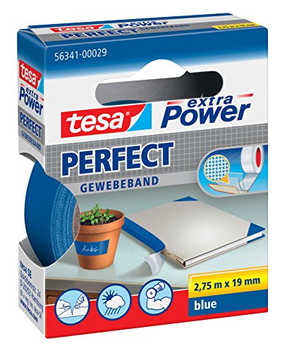 tesa extra Power Gewebeband (19mm, Blau) von tesa