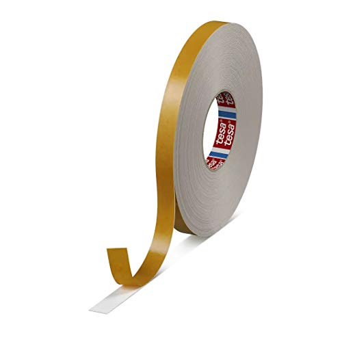 tesa fix® 4957 Kräftiges, doppelseitiges PE-Schaumstoffklebeband, selbstklebend, Farbe: weiss, Länge: 25 m, versch. Breiten (9/12/19/25/38 mm) (12 mm) von tesa