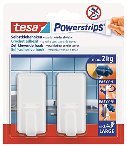 tesa POWERSTRIPS Haken Large Classic WS 2 ST von tesa