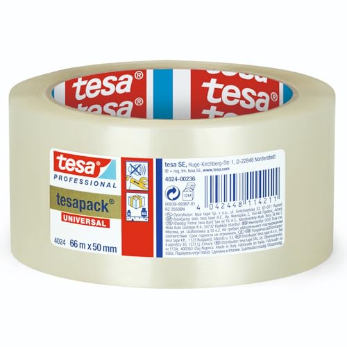 tesa tesapack 4024 Universal PP - 36er-Pack - Paketklebeband aus PE-Folie - Versandklebeband für geräuscharmes Abrollen - witterungs- und alterungsbeständig - transparent - je 66 m x 5 cm tesa tesapack 4024 Universal PP - 36er-Pack - Paketklebeband aus PE-Folie - Versandklebeband für geräuscharmes Abrollen - witterungs- und alterungsbeständig - transparent - je 66 m x 5 cm von tesa