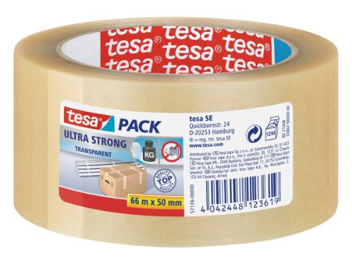 tesa Ultra Strong 66 m x 50 mm, transparent, 5 Rollen von tesa