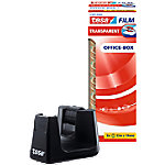 tesa Klebebandabroller tesafilm Easy Cut SMART Schwarz 19 mm (B) x 33 m (L) Recyceltes ABS (Acrylnitril-Butadien-Styrol), Stahl + 8 Rollen tesa Klebefilm Office-Box von tesa