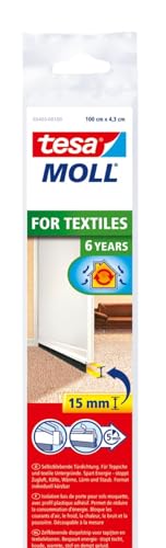 tesamoll Türdichtschiene für Textilböden/Teppich - Selbstklebende Türdichtung zum Schutz vor Zugluft - mit Bürstendichtung bis 15 mm - Weiß tesamoll Türdichtschiene für Textilböden/Teppich - Selbstklebende Türdichtung zum Schutz vor Zugluft - mit Bürstendichtung bis 15 mm - Weiß von tesa