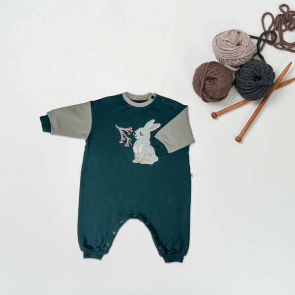 tetoi-vienna TENCEL Babyoverall "Alpenflausch Hase" kuscheliger Strampler von tetoi-vienna