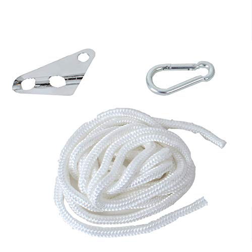 tevenger 2er Montageset Zubehör Hängematte Hängeliege Seil Karabiner Seilklemme bis 200 kg belastbar einfache Montage von tevenger