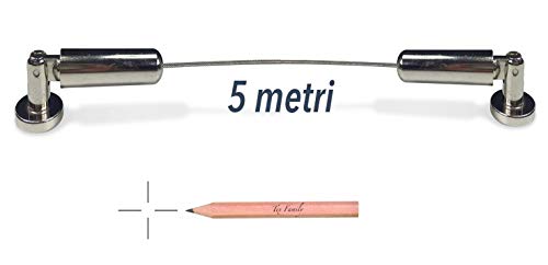 Tex Family - Verstellbares Stahlseil Gustavo | Stabiles Stahlseil für Zelte | Inklusive 2 Halterungen & Zubehör | 5 m Länge zuschneidbar | Inklusive Lochmarkierungsstift & Inbusschlüssel, Silber Tex Family - Verstellbares Stahlseil Gustavo | Stabiles Stahlseil für Zelte | Inklusive 2 Halterungen & Zubehör | 5 m Länge zuschneidbar | Inklusive Lochmarkierungsstift & Inbusschlüssel, Silber von tex family
