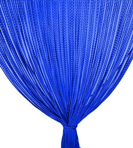 Tex family - Fadenvorhang Mariel | Insektenschutz und leise | einfach zu installieren | anpassbar in Höhe und Breite | Vorhang für Außentür, Blau, 100 x 220 cm, Polyester Tex family - Fadenvorhang Mariel | Insektenschutz und leise | einfach zu installieren | anpassbar in Höhe und Breite | Vorhang für Außentür, Blau, 100 x 220 cm, Polyester von tex family