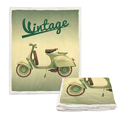 Tex family Fleecedecke Sherpa Fantasy HD Vespa Vintage von tex family