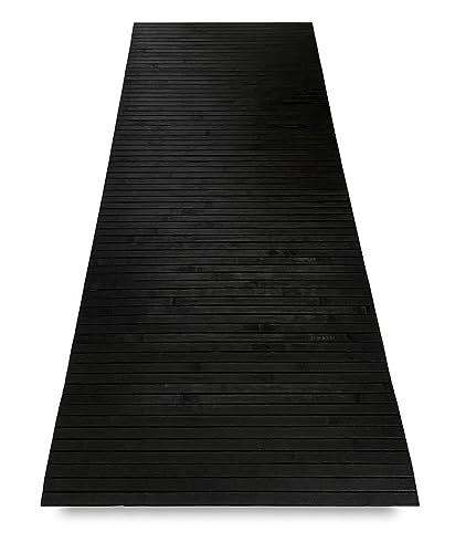 Tex family Küchenteppich aus Bambusholz Woody, schwarz, 50 x 75 cm von tex family