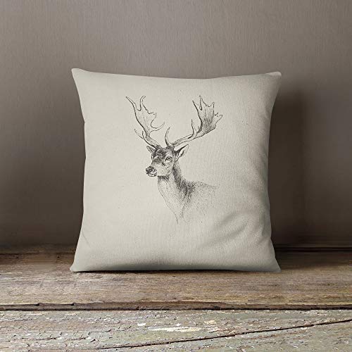Tex family Tiroler Dekokissen Hirsch beige Ecru cm 40x40 von tex family
