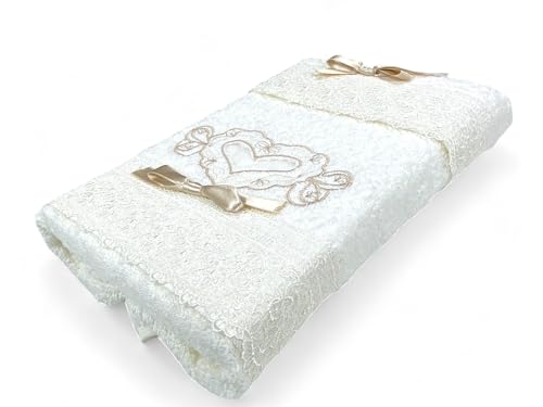 tex Family Handtuchset 1+1 Makramee Spitze auf cremefarbenem Boden von tex family