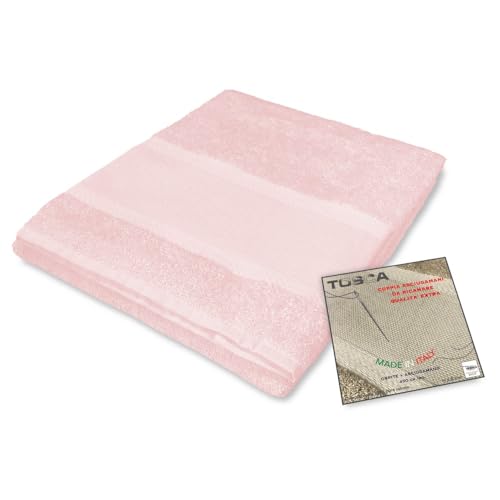 tex Family Handtuch-Set Frottee Tosca © Aida zum Besticken Kreuzstich 1+1 Gesicht und Gäste – Rosa von tex family