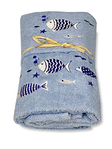 Tex family Set Handtücher für Fische, Blau von tex family