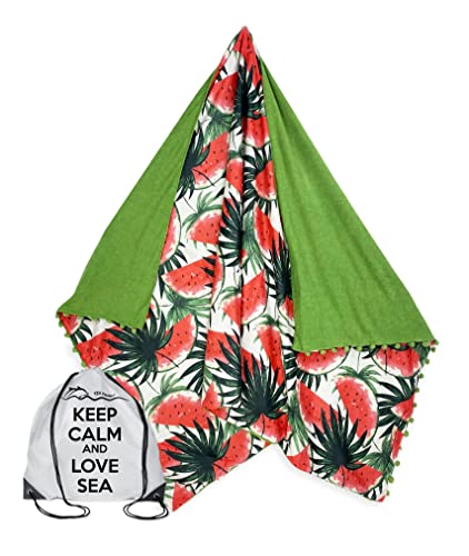 tex family KIKOY Doppel-Strandtuch aus Baumwolle und Frottee, mit Rucksack tex family KIKOY Doppel-Strandtuch aus Baumwolle und Frottee, mit Rucksack von tex family