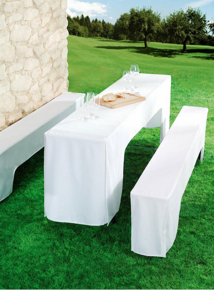 texpot Hussen-Set Festzeltgarnitur Bezug Tisch Bank von texpot