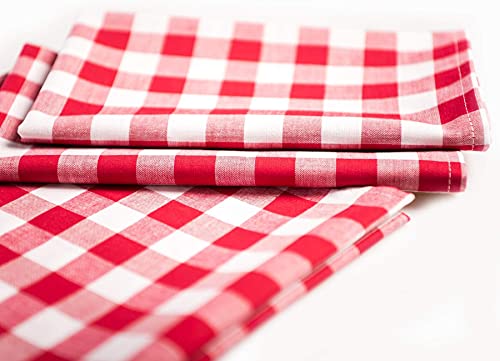 TextilDepot24 Landhaus Tischdecken 20 mm Karo rot-weiß kariert Bauernkaro 100% Baumwolle (140 x 200 cm) von texpot