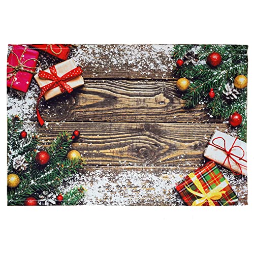 texpot 2 Stück Platzdeckchen 30 x 45 aus 100% Polyester Geschenke & Deko auf Holz & Schnee von texpot