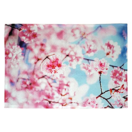 texpot 2 Stück Platzdeckchen 30 x 45 aus 100% Polyester Kirschblüten rosa von texpot