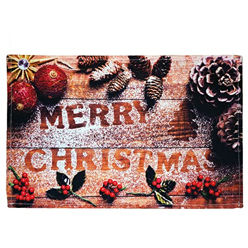texpot 2 Stück Platzdeckchen 30 x 45 aus 100% Polyester Weihn. Merry Christmas Deko auf Holzbrett texpot 2 Stück Platzdeckchen 30 x 45 aus 100% Polyester Weihn. Merry Christmas Deko auf Holzbrett von texpot