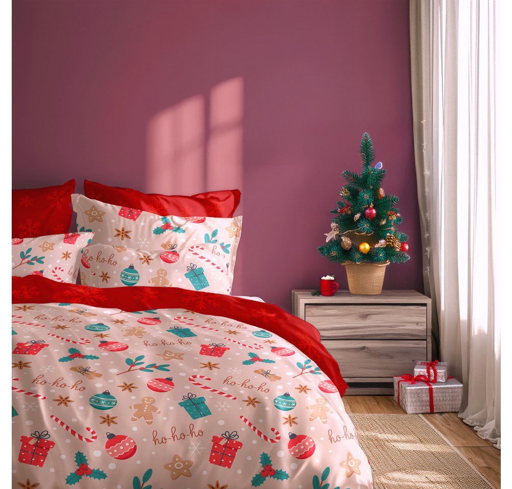 texpot Bettwäsche Weihnachten Winter Wendebettwäsche Garnitur, Baumwolle, 1 teilig von texpot