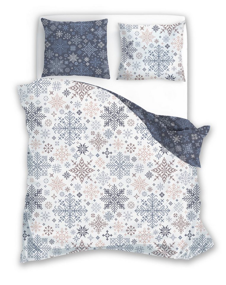 texpot Bettwäsche Weihnachten Winter Wendebettwäsche Garnitur, Baumwolle, 2 teilig von texpot