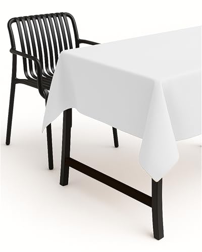 texpot Tischläufer 40 x 100 cm Weiß Leinenoptik Lotuseffekt Fleckschutz Bügelfrei Tischtuch von texpot