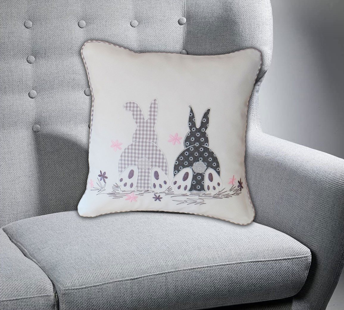 texpot Kissenhülle Dekokissen Stickerei Osterhasen Frühjahr Ostern, (1 Stück) von texpot