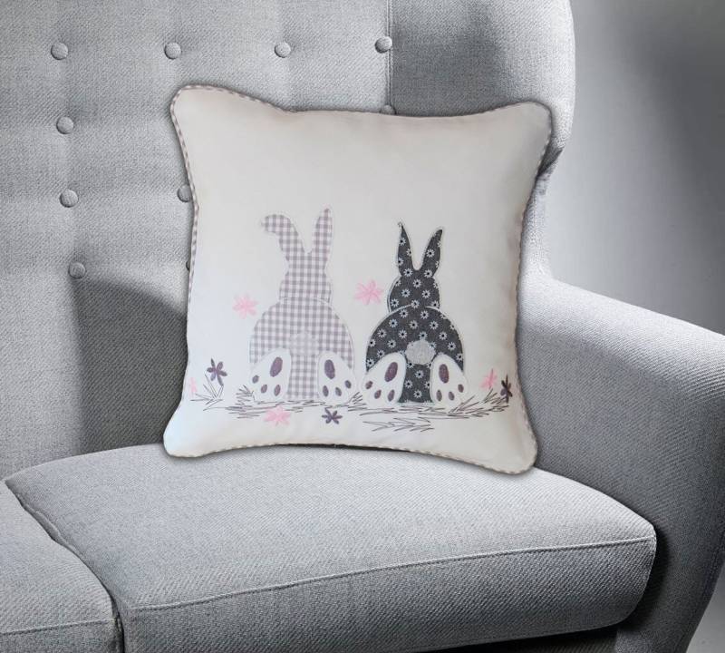 texpot Kissenhülle Dekokissen Stickerei Osterhasen Frühjahr Ostern, (1 Stück) von texpot