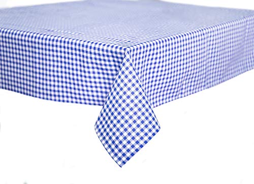 texpot Landhaus Tischdecken 90 x 260 cm blau-weiß kariert 5mm Karo aus 100% Baumwolle von texpot