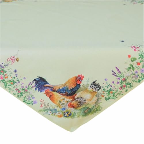 texpot Tischdecke 85 x 85 cm mit Druck Hahn Henne Ostern Frühling von texpot
