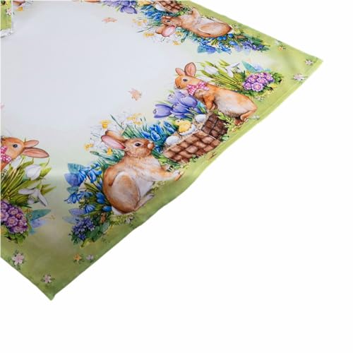 texpot Tischdecke 85 x 85 cm mit Druck Osterhase Osternest Ostern Frühling von texpot