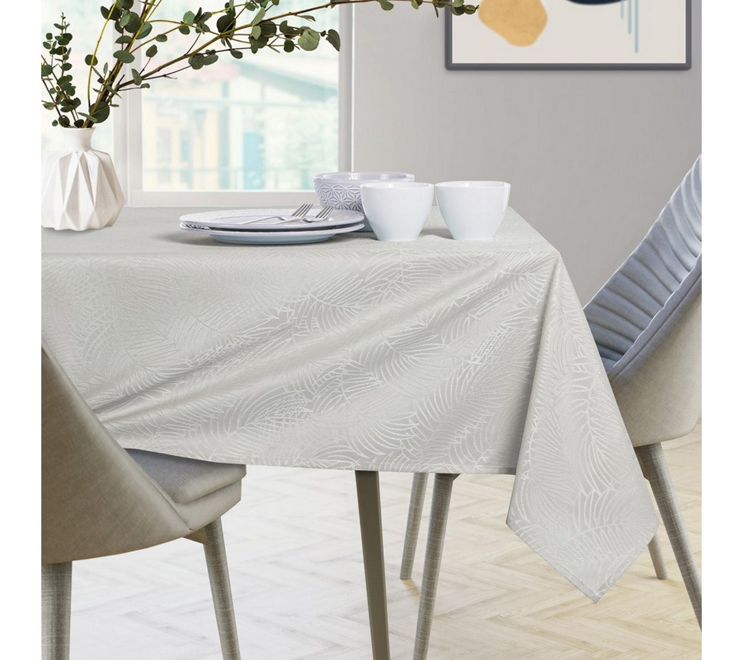 texpot Tischdecke Lotuseffekt Blätter Abwaschbar Tischtuch (1-tlg) von texpot