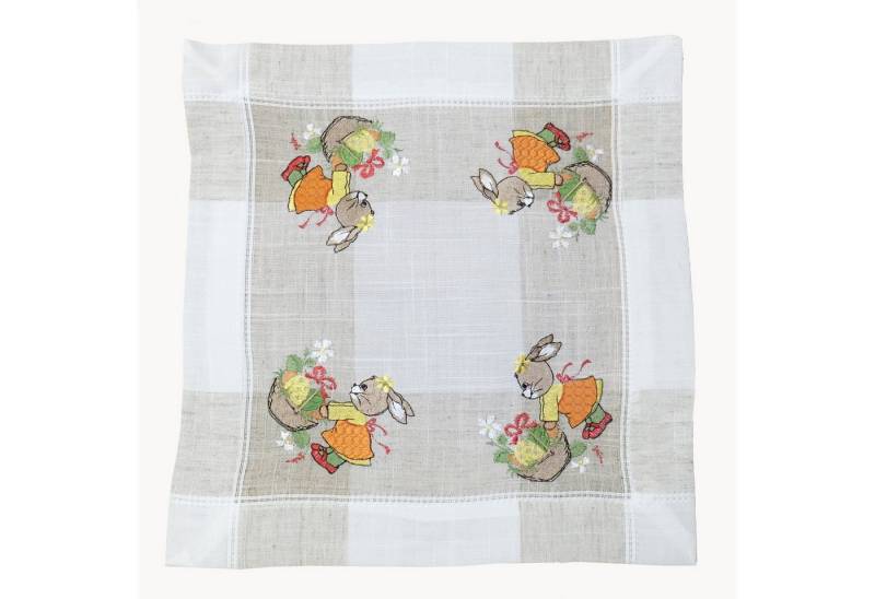 texpot Tischdecke Stickerei Hasenmädchen Frühling Ostern (1-tlg) von texpot