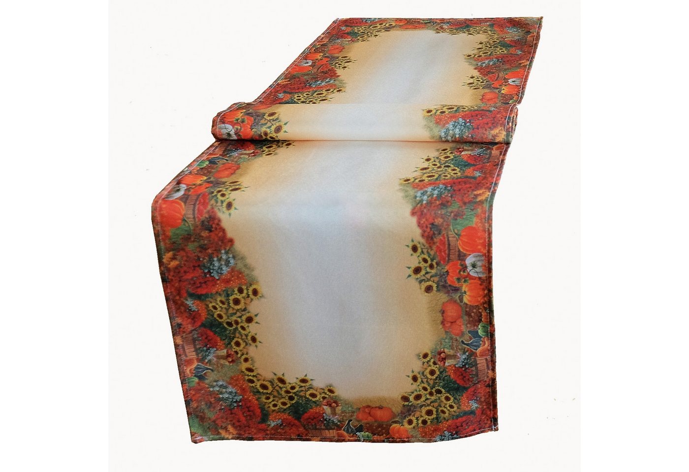 texpot Tischläufer Tischdecke mit Druckmotiv Kürbis und Sonnenblumen (1-tlg) von texpot