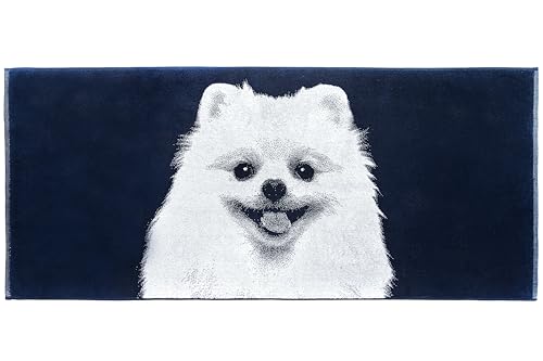 textile idea 100% Baumwollhandtuch – Pomeranian Spitz – weiches Badetuch mit Motiv für Erwachsene & Kinder, Strandtuch & Sporthandtuch, Hunde-Design – 67x150cm von textile idea