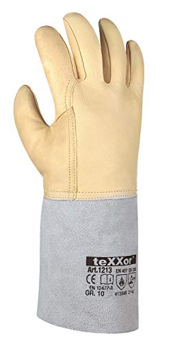 (12 Paar) teXXor Handschuhe Schweißerhandschuhe Argon III 12 x beige M/8 von texxor