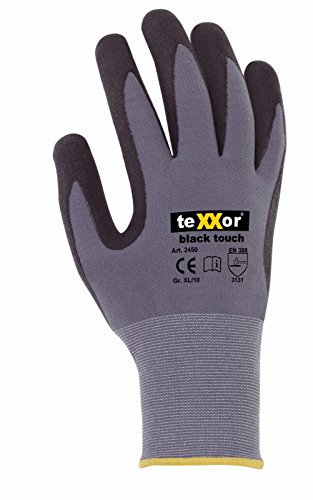 10er Pack black touch Arbeitshandschuhe, Montagehandschuhe, Größe:8 (M) von teXXor