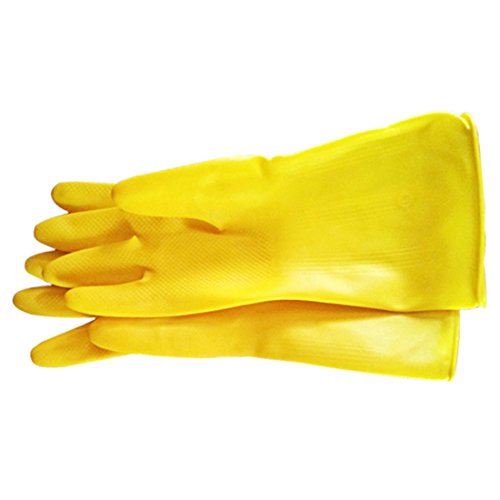 12 Paar hochwertige teXXor Haushaltshandschuhe - Gummihandschuhe - Latex gelb - lebensmittelgeeignet nach EN 374 und EN 388 (10/XL) von texxor