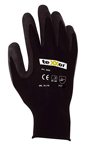 120 Paar - Polyester-Strickhandschuhe Latex beschichtet - teXXor® - 2425 - Größe 11 von texxor