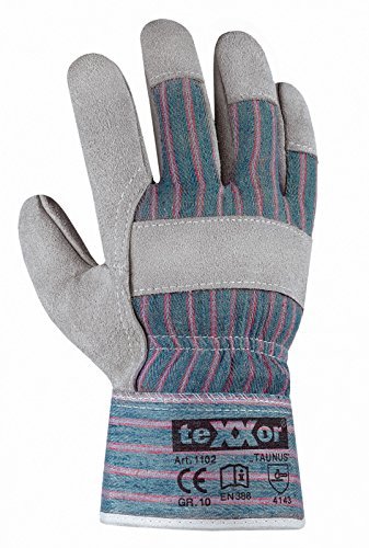 2er Pack Rindkernspaltleder-Handschuhe 'Taunus', Arbeitshandschuhe, Größe:XXL von texxor