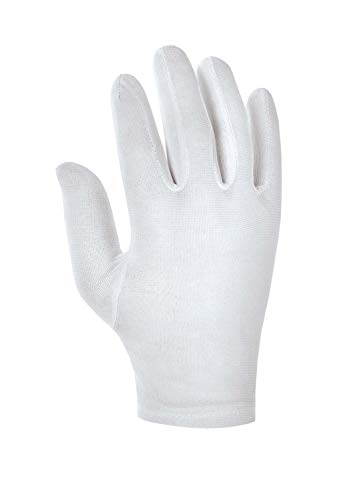 Texxor Nylon-Handschuhe reinweiß mit eingesetzter Daumen, 12 Paar, Größe 9 von texxor