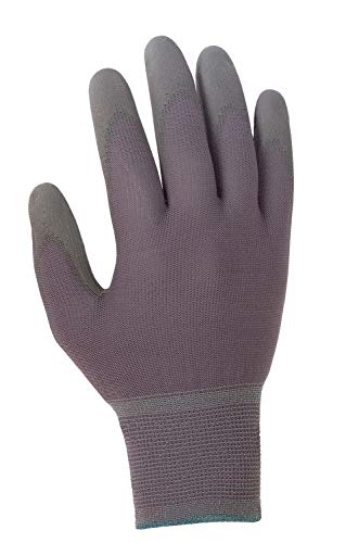 Texxor Nylon-Strickhandschuh PU-Beschichtung, grau, nach EN 388 Kat.2, 12 Paar, Größe 9 von texxor