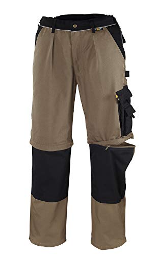 teXXor 2-in-1 Arbeitsbundhose Canvas 320 mit Cordura, 20-008350-46,Khaki (Khaki/Black) ,46 von texxor