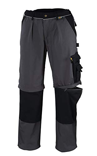 teXXor 2-in-1 Arbeitsbundhose Canvas 320 mit Cordura, 20-008357-24,Grau (Grey/Black) ,24 von texxor