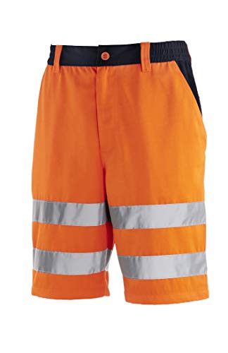 teXXor 4345-52 Warnschutz-Short "Erie", Größe 52, Warnorange/Marineblau von texxor