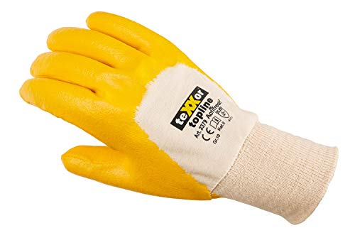 teXXor Handschuhe Nitril-Handschuhe Strickbund gelb 7 von texxor