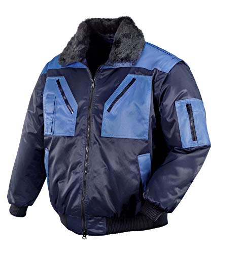 texxor Herren Pilotenjacke Oslo Arbeitsjacke mit abnehmbaren rmeln marine blau 3XL, Blau/Marine, 3XL EU von texxor